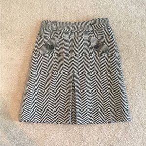 Ann Taylor Loft black & white wool skirt